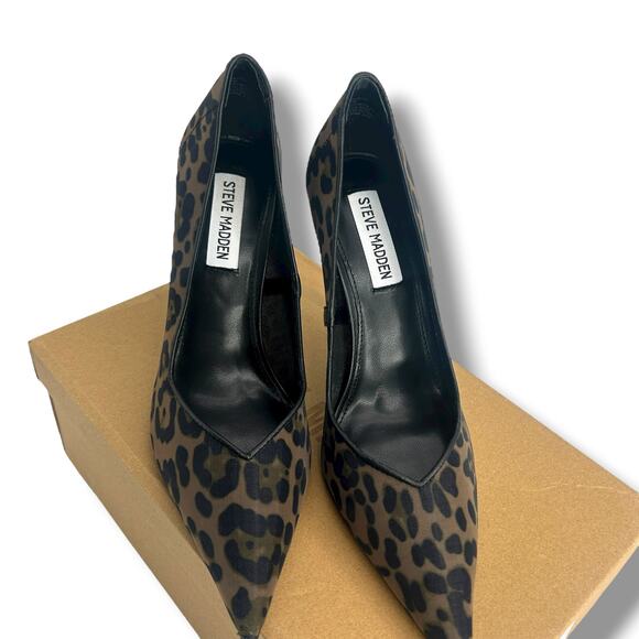 NEW Steve Madden Leopard Mesh Raz Heels Size 7 Cheetah Stiletto High REVOLVE NWT - Picture 4 of 13